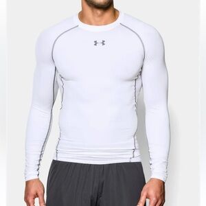 Under Armour Men's Long Sleeve White Tee
